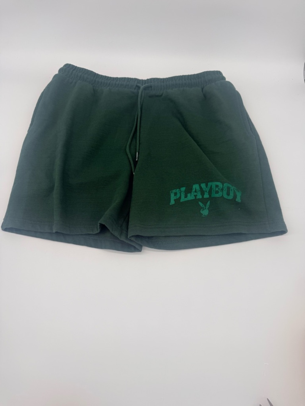 PLAYBOY Forest Green Logo Lounge Shorts